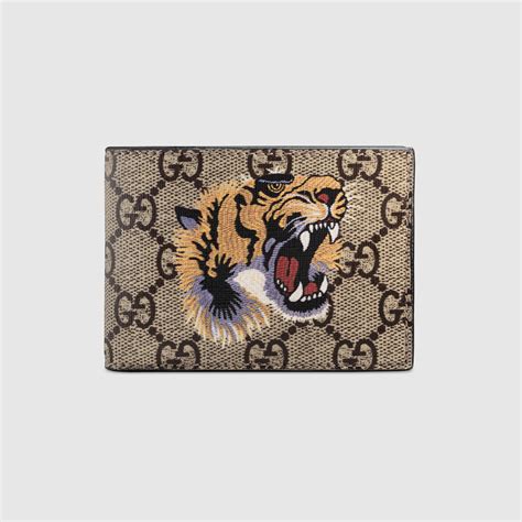 gucci tiger print gg supreme wallet|gucci ophidia gg continental wallet.